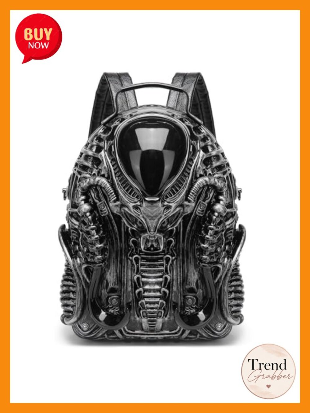 PVC Xenomorph Alien Shaped Backpack Satchel Purse Novelty Cosplay Bag